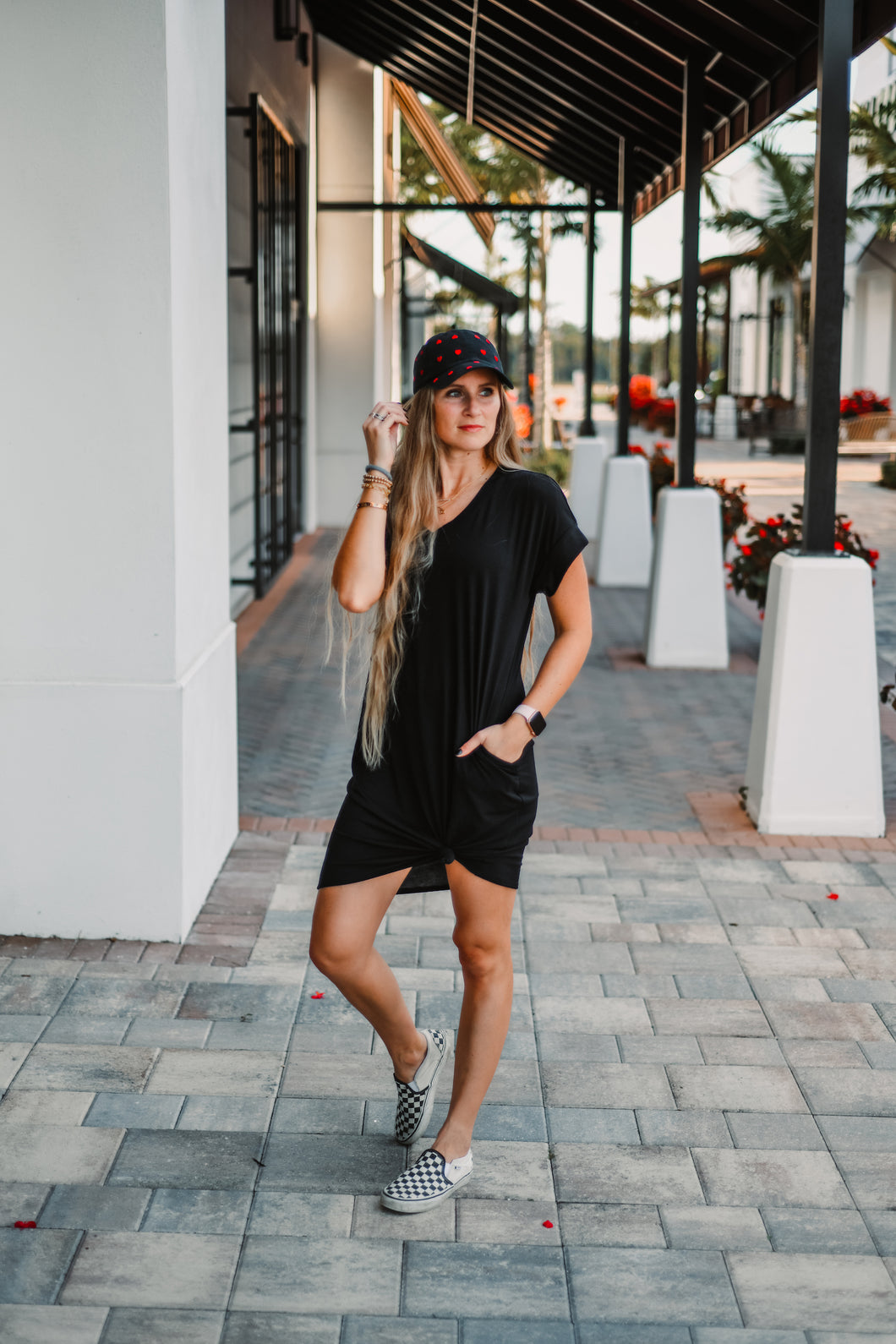 Black V-Neck Dress