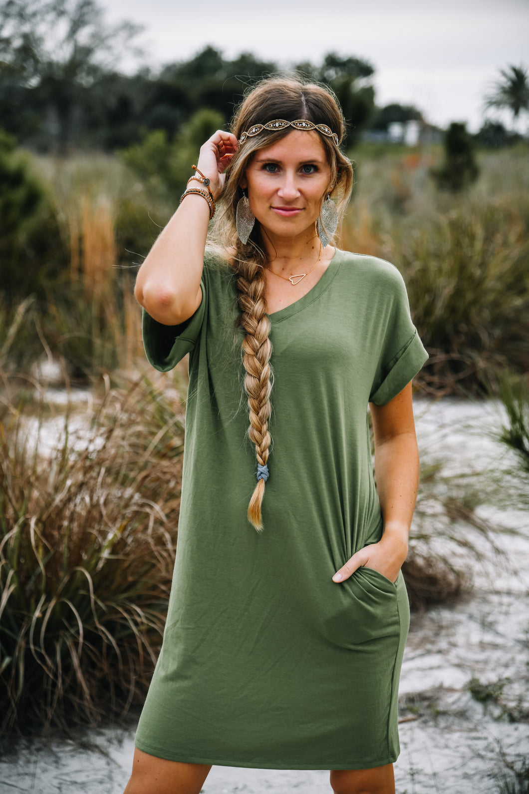 Kiwi V-Neck Dress